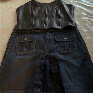 2 piece SEPARATE jean skirt and corset